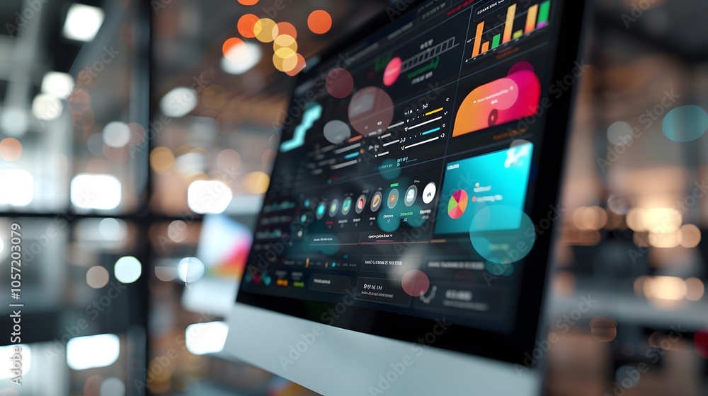 Modern computer screen displaying a sleek, user-friendly operating ...