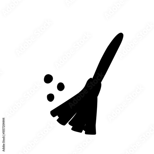 clean broomstick vector icon