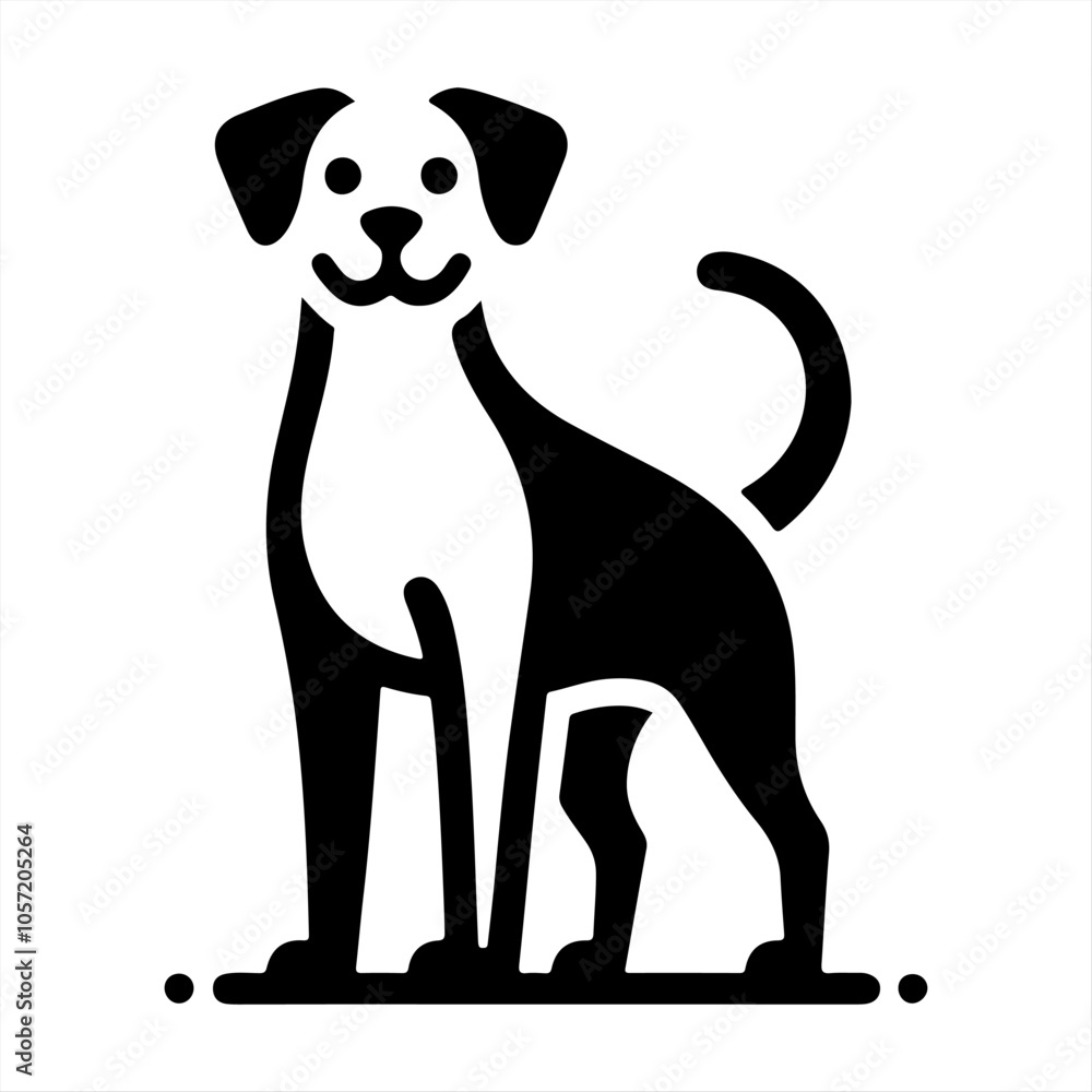 Silhouette Dog Logo Design Vector Illustration. Silhouette Dog Logo Design Vector Illustration.
