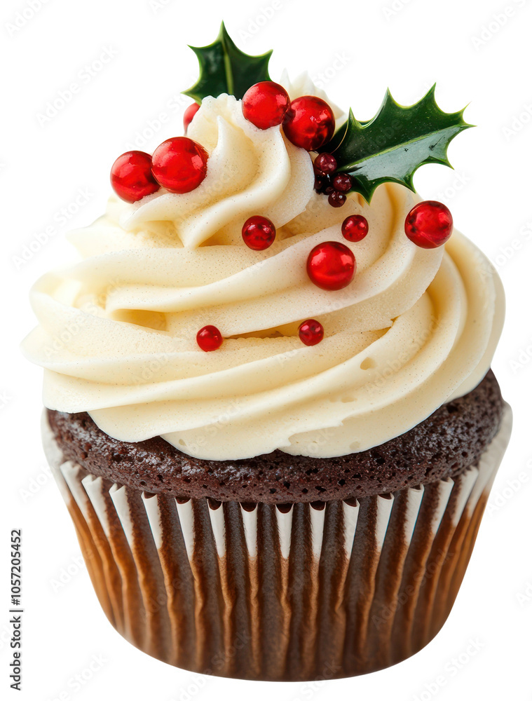 PNG An isolated Christmas cupcake dessert christmas food. PNG An isolated Christmas cupcake dessert christmas food.
