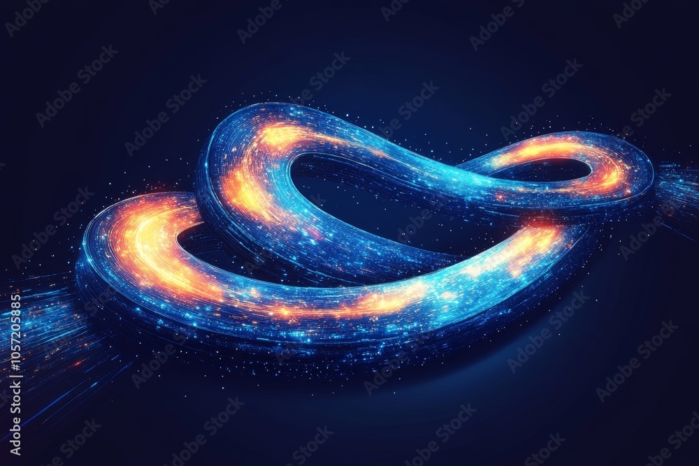 Flowing Connected Transportation Logo with Abstract Lines and Graphics Flowing Connected Transportation Logo with Abstract Lines and Graphics