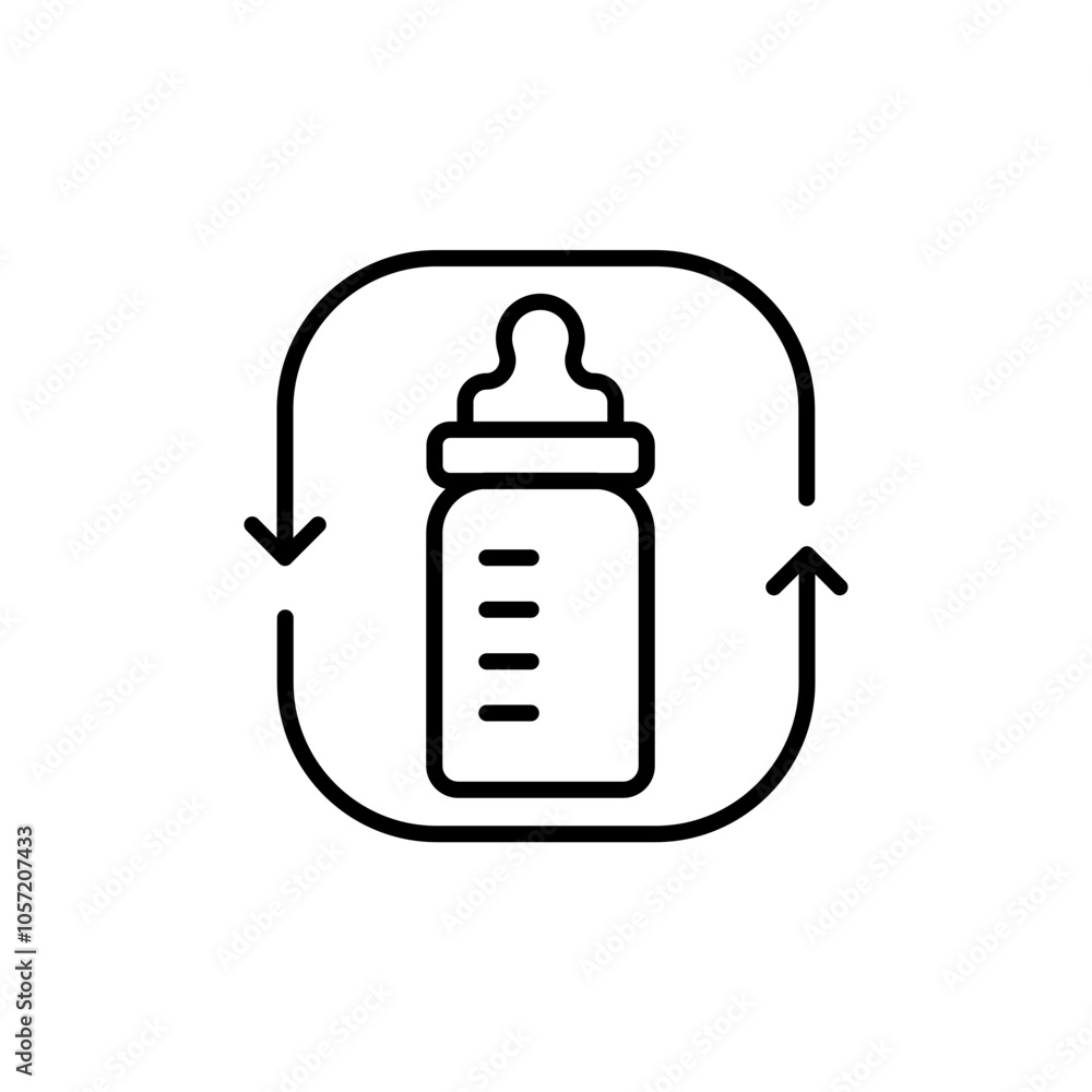 Refill baby feeders outline icons, minimalist vector illustration ,simple transparent graphic element .Isolated on white background Refill baby feeders outline icons, minimalist vector illustration ,simple transparent graphic element .Isolated on white background