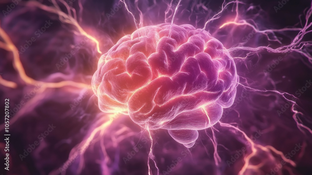 Obraz premium neurosciences, brain magic energy 