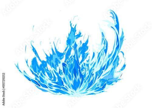 グラフィック素材　跳ねる水