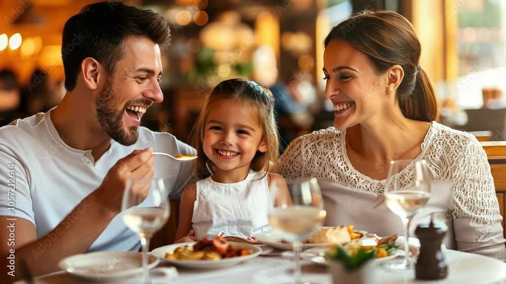 Happy Family Enjoying a Meal Together Happy Family Enjoying a Meal Together