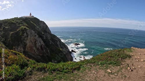 the lighthouse at Cabo da Roca, Colares, Sintra, district of Lisbon, Portugal photo