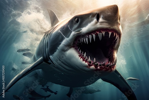 colossal shark a massive shark with exceptional speed and huntin photo