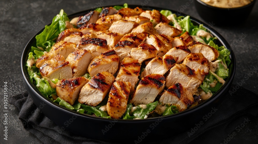 Caesar Salad with Grilled Chicken - classic Caesar with slices of juicy grilled chicken Caesar Salad with Grilled Chicken - classic Caesar with slices of juicy grilled chicken