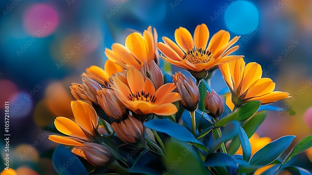 Vibrant blooming flowers Vibrant blooming flowers