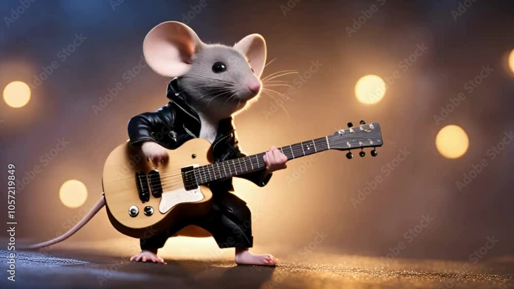 A Rapping Mouse This little mouse steals the show with its oversized guitar and ...