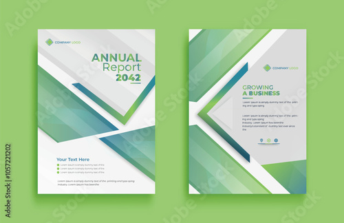 Modern annual report business flyer template design cover page Concept