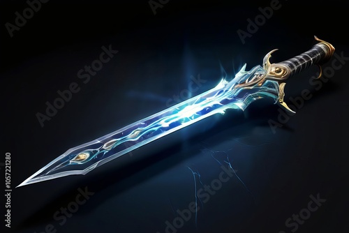 energy blade a sword made of pure energy cutting through most de photo