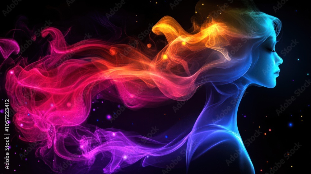 Colorful smoke effect with swirling hues, a delicate and artistic explosion of color in soft gradients and shapes Colorful smoke effect with swirling hues, a delicate and artistic explosion of color in soft gradients and shapes