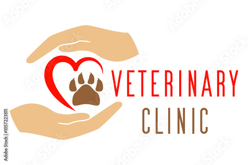 veterinary clinic pets cats and dogs logo for your business or company vector illustration isolated on white background