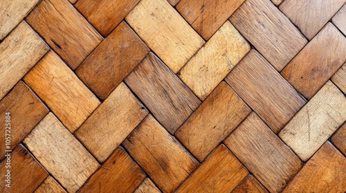 Rustic Wooden Floor Herringbone Pattern Texture Background