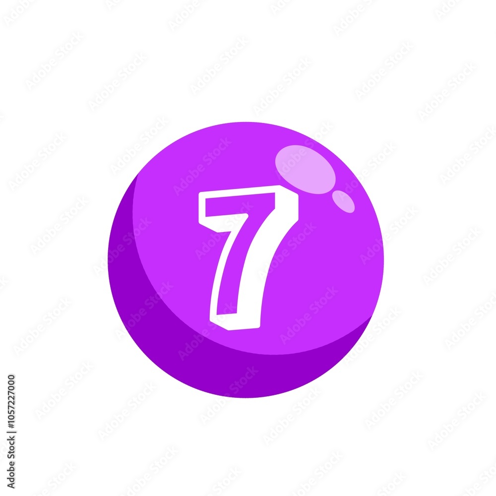 Snooker ball number 7 vactor image. Snooker ball number 7 vactor image.