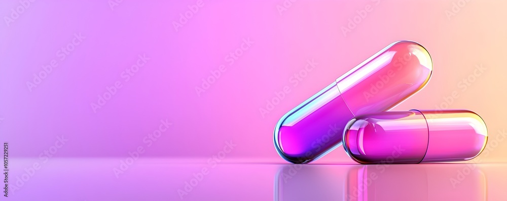 Vibrant Floating Health Capsule with Dynamic Lighting - Softly Glowing Modern Wellness Design for Health and Concepts Vibrant Floating Health Capsule with Dynamic Lighting - Softly Glowing Modern Wellness Design for Health and Concepts
