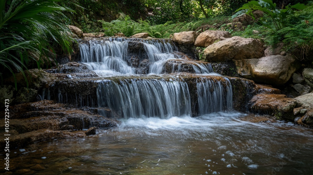 Angel Falls, Venezuela with cascading water and lush surroundings Angel Falls, Venezuela with cascading water and lush surroundings