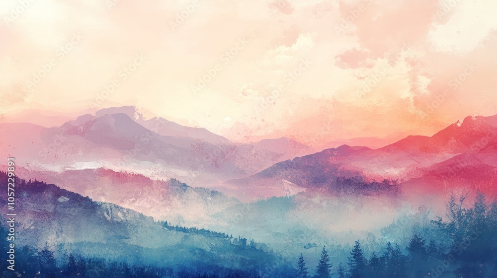 Explosion of gentle tones with watercolor effects, pastel hues creating a light and serene backdrop Explosion of gentle tones with watercolor effects, pastel hues creating a light and serene backdrop