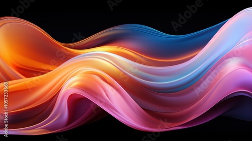 Abstract flowing waves in vibrant colors creating a dynamic visual experience.