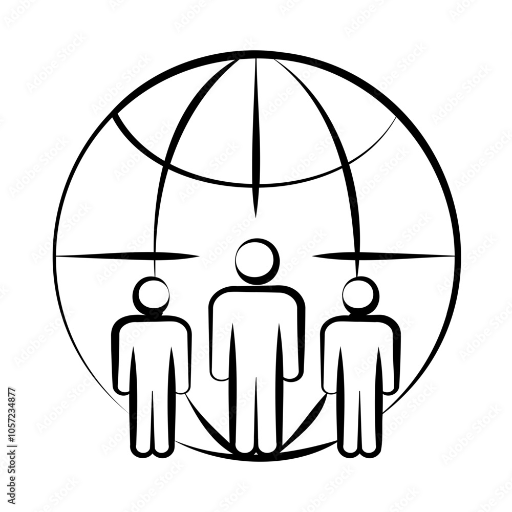 globe with people globe with people
