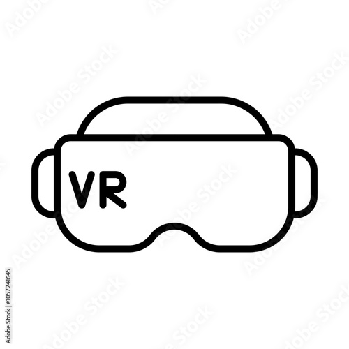 Vr goggles line icon