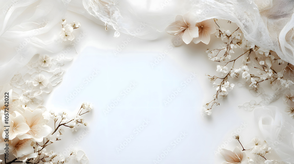 frame with white rose. Generative AI frame with white rose. Generative AI