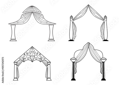 Hindu wedding gate frame design