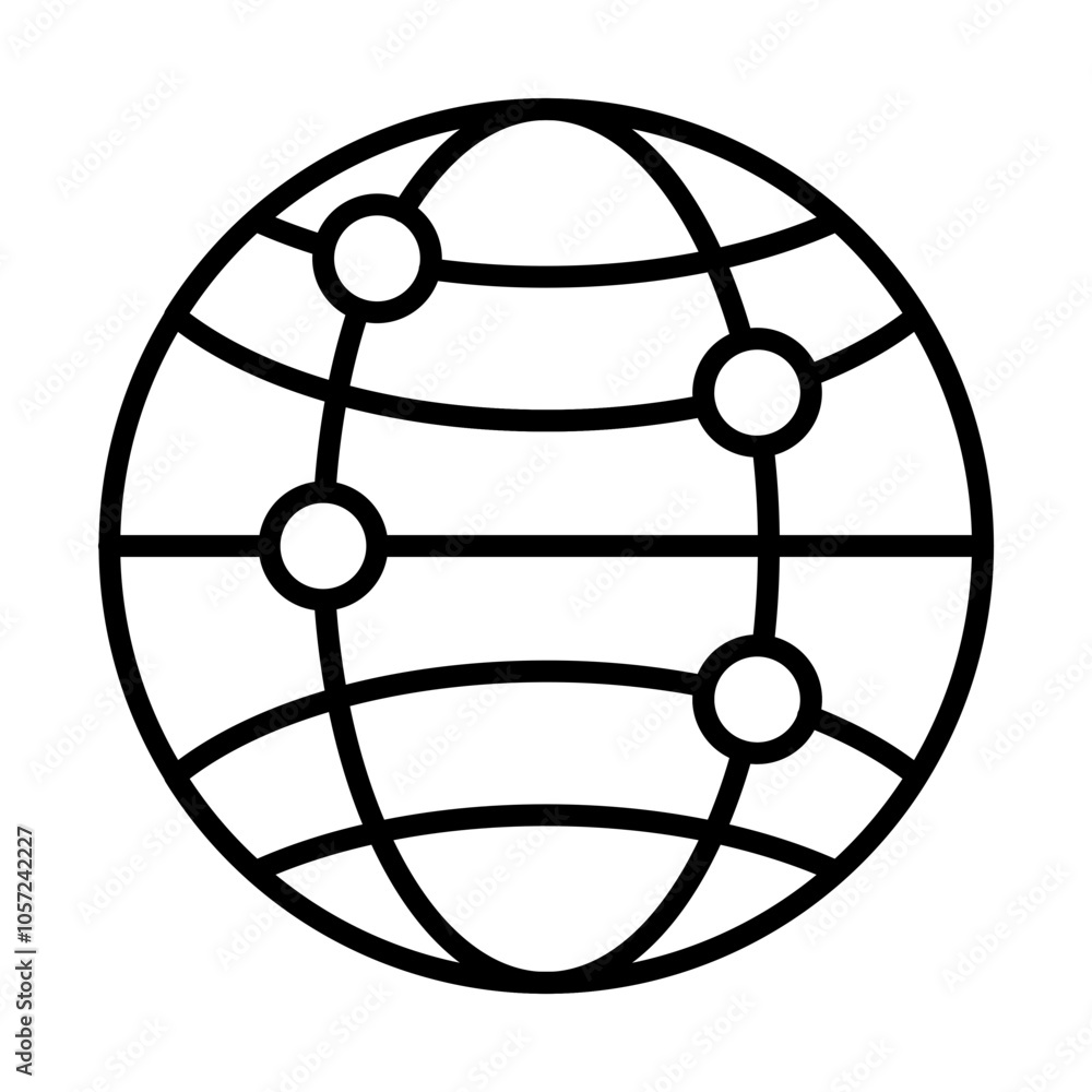 Globe line icon Globe line icon