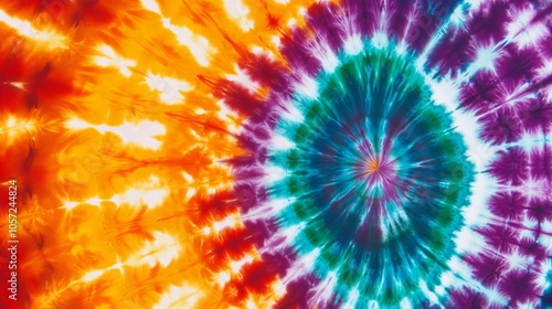 Vibrant Tie-Dye Swirls: Groovy Retro Patterns with Sharp Focus