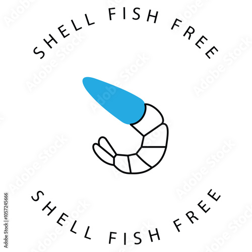 Sustainable Seafood Shellfish Eco Vector Icon Design