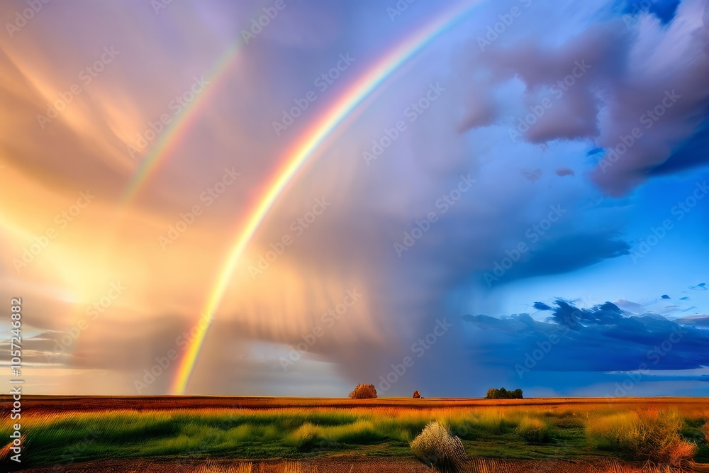 rainbow arcing bands of color rainbow arcing bands of color
