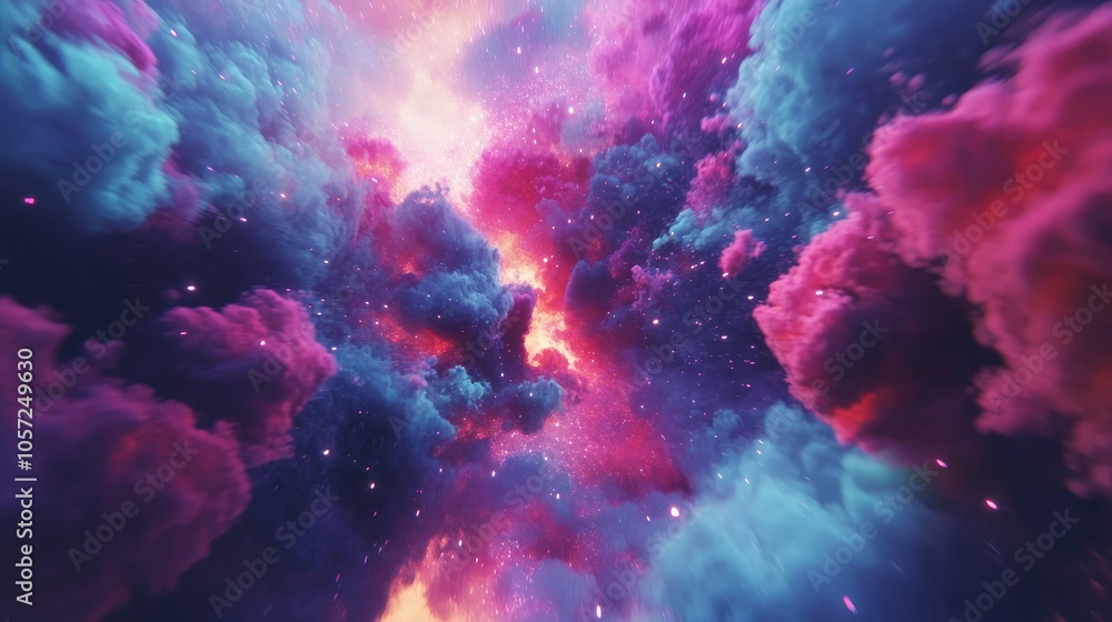 Retro Psychedelic Color Explosion in Sharp Focus with Dynamic Flow Retro Psychedelic Color Explosion in Sharp Focus with Dynamic Flow