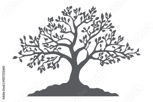 paper-cut Tree wall decor SVG cut file
