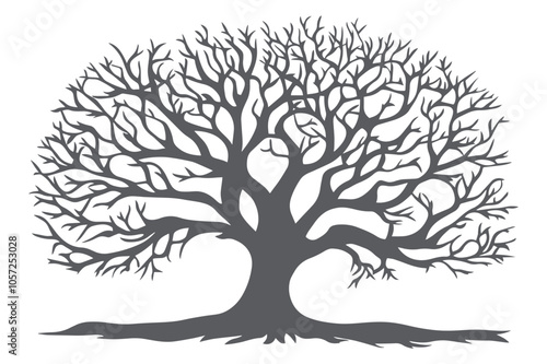 paper-cut Tree wall decor SVG cut file
