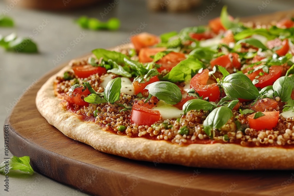 Healthy Quinoa Crust Pizza with Fresh Basil, Tomatoes, and Mozzarella – Trendy Recipe for Nutritious Homemade Meals Healthy Quinoa Crust Pizza with Fresh Basil, Tomatoes, and Mozzarella – Trendy Recipe for Nutritious Homemade Meals