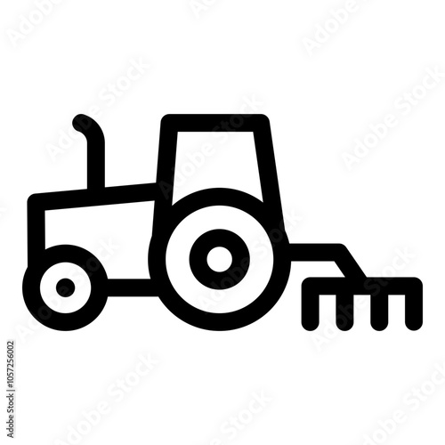 Cultivator icon. Vector line icon