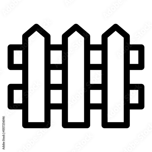 Fence icon. Vector line icon