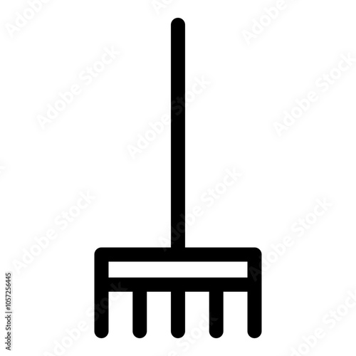 Rake icon. Vector line icon