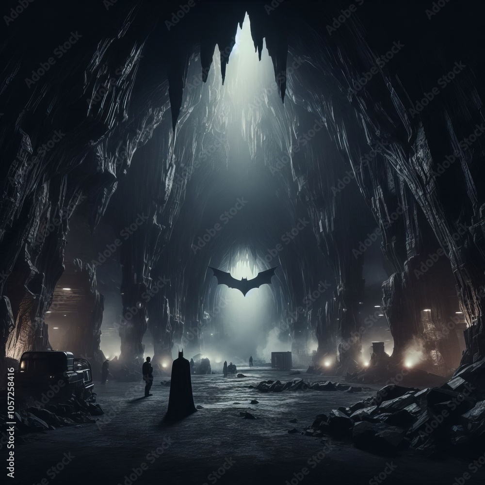 The Dark Knight Rises Batcave A dark atmospheric scene from the The Dark Knight Rises Batcave A dark atmospheric scene from the
