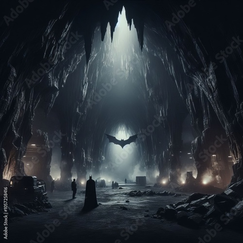 The Dark Knight Rises Batcave A dark atmospheric scene from the photo