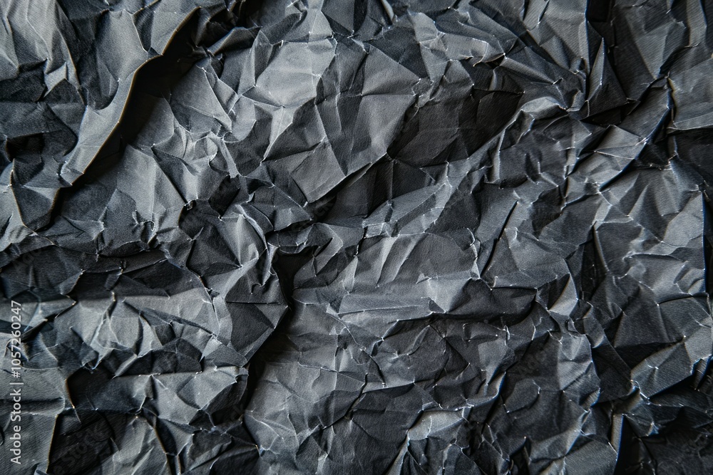 Photo of Crumpled sheet of black paper. Background texture for backdrops or mapping Photo of Crumpled sheet of black paper. Background texture for backdrops or mapping