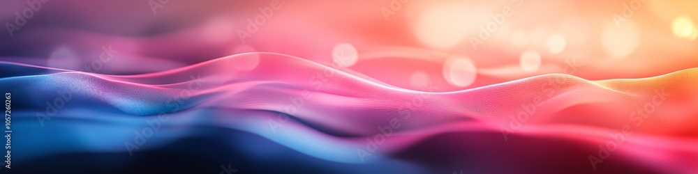 A colorful wave with a purple and blue background A colorful wave with a purple and blue background