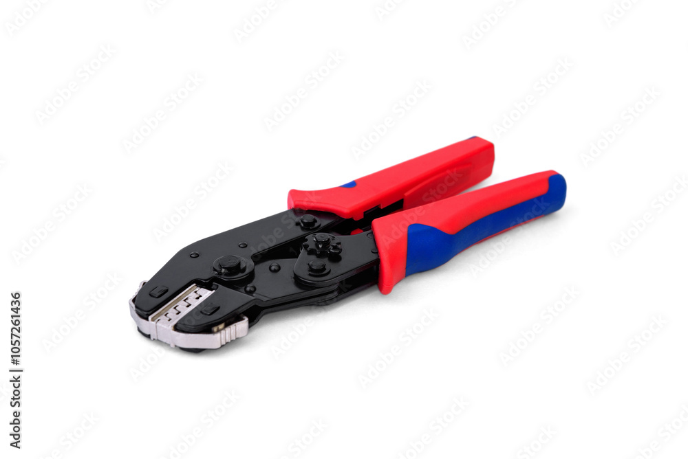 Ferrule crimping tool isolated on white background. Ferrule crimping tool isolated on white background.