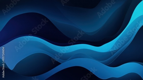 Abstract blue light gradient, smooth and blending with dark