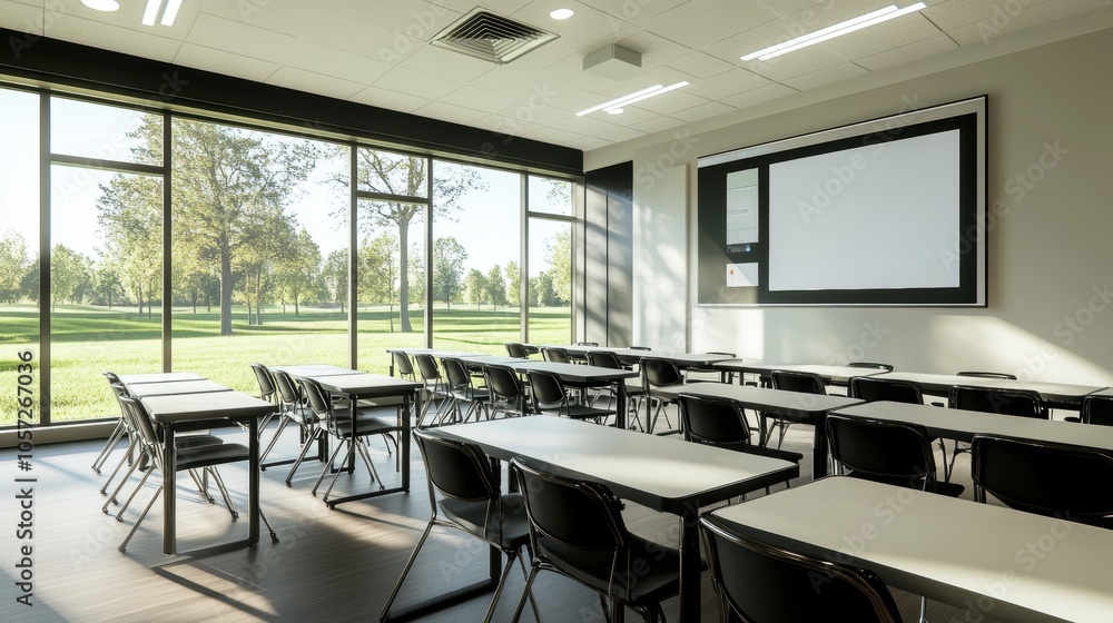 Classroom with Window View.