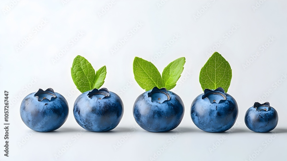 Closeup of a luscious ripe blueberry with a deep blue hue isolated against a simple pure white background This photograph showcases the natural beauty and vibrant color of this healthy Closeup of a luscious ripe blueberry with a deep blue hue isolated against a simple pure white background This photograph showcases the natural beauty and vibrant color of this healthy