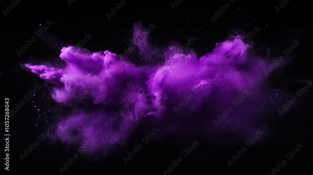 Intense purple burst effect with soft edges, illuminating black Intense purple burst effect with soft edges, illuminating black