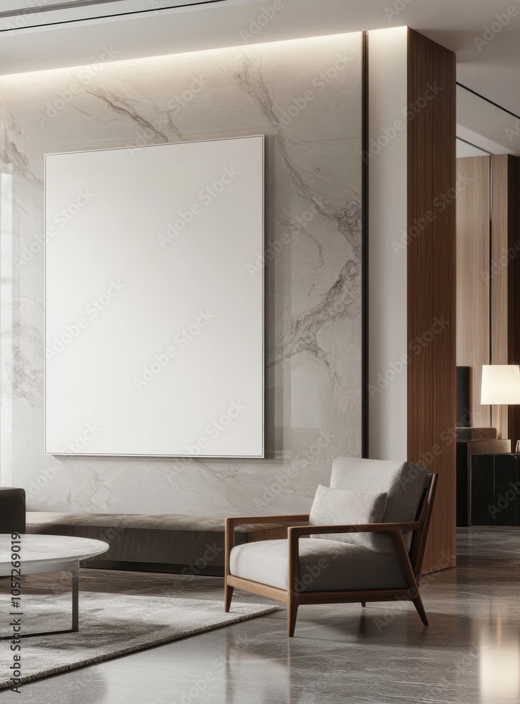Modern Living Room Mockup. Modern Living Room Mockup.