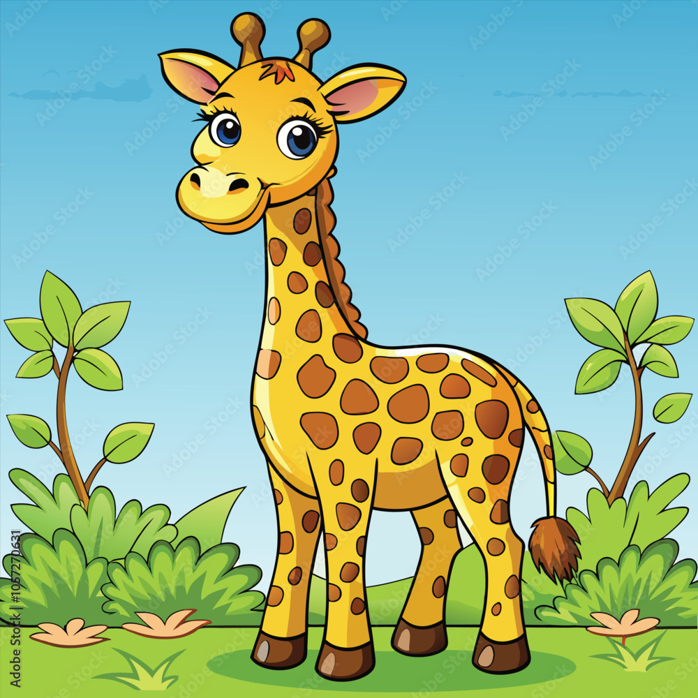 Fototapeta premium giraffe vector illustration